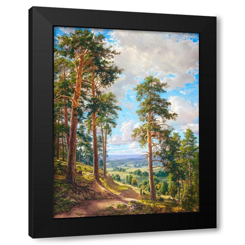 Eagles song Black Modern Wood Framed Art Print by Basov, Sergej