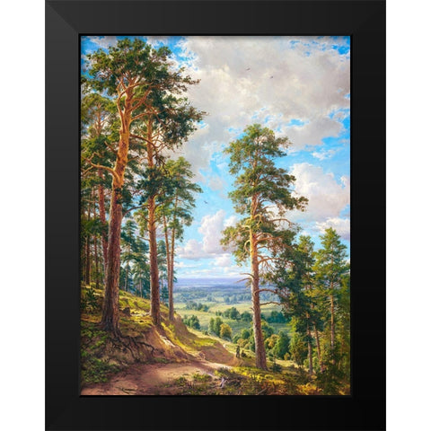 Eagles song Black Modern Wood Framed Art Print by Basov, Sergej
