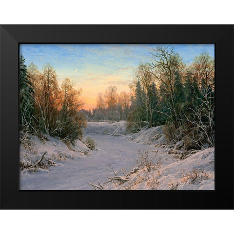Getting dark Black Modern Wood Framed Art Print by Basov, Sergej