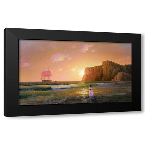 Assol Black Modern Wood Framed Art Print by Beregovaya, Elena