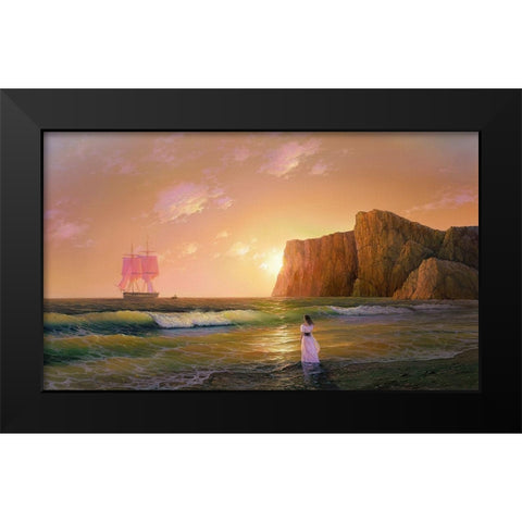 Assol Black Modern Wood Framed Art Print by Beregovaya, Elena