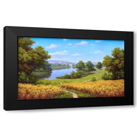 Bread ripening Black Modern Wood Framed Art Print with Double Matting by Babichev, Vyacheslav