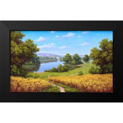Bread ripening Black Modern Wood Framed Art Print by Babichev, Vyacheslav
