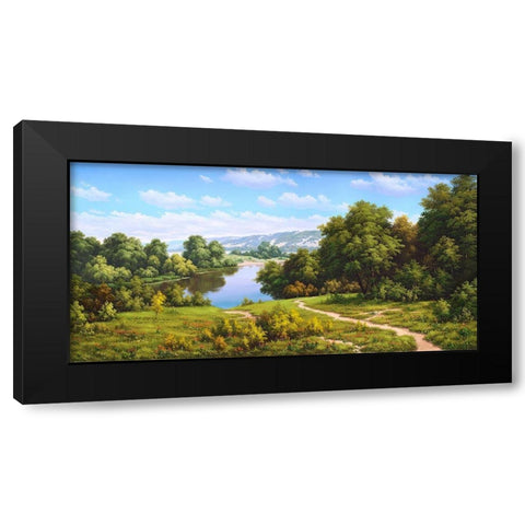 Russian spaces Black Modern Wood Framed Art Print with Double Matting by Babichev, Vyacheslav