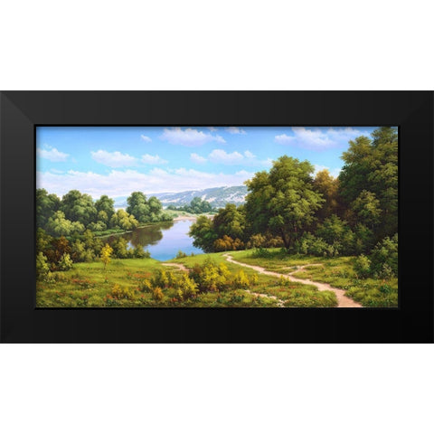 Russian spaces Black Modern Wood Framed Art Print by Babichev, Vyacheslav
