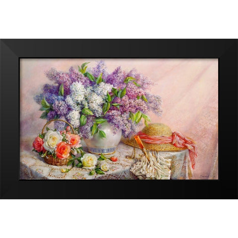 Lilac scent Black Modern Wood Framed Art Print by Dandorf, Olga