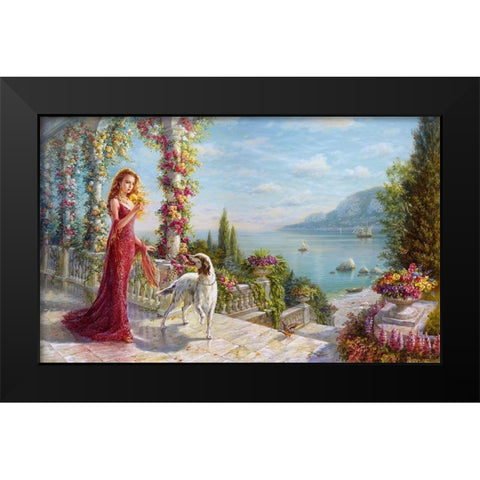 Spring Black Modern Wood Framed Art Print by Dandorf, Olga