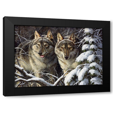 Bandits Black Modern Wood Framed Art Print with Double Matting by Danchurova, Tatiana