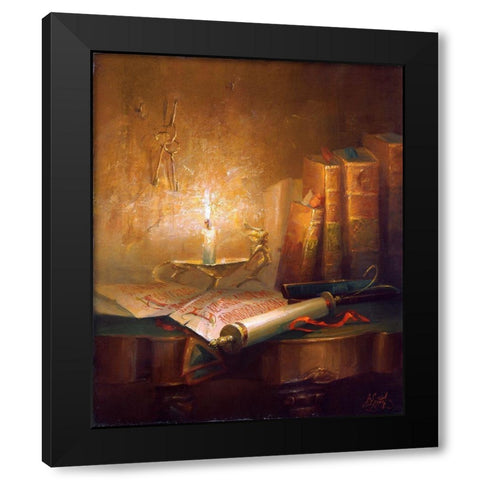 Old testaments Black Modern Wood Framed Art Print with Double Matting by Ekimov, Vladimir