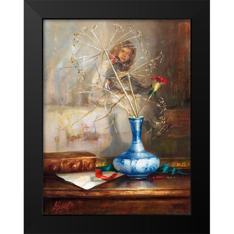 Bouquet Black Modern Wood Framed Art Print by Ekimov, Vladimir