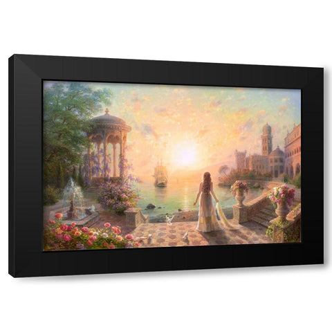 The return Black Modern Wood Framed Art Print by Goryachev, Alexander