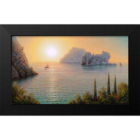 Adalary Black Modern Wood Framed Art Print by Goryachev, Alexander