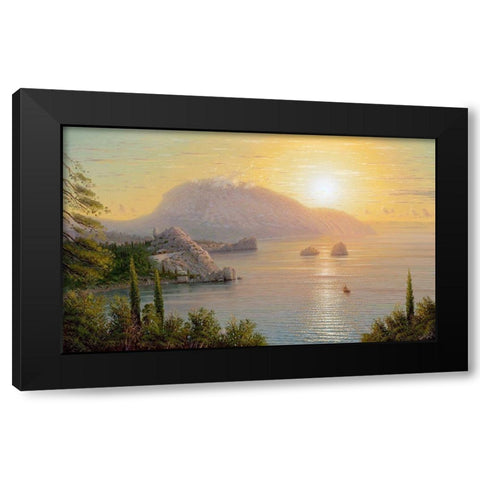 Gursuf Black Modern Wood Framed Art Print by Goryachev, Alexander