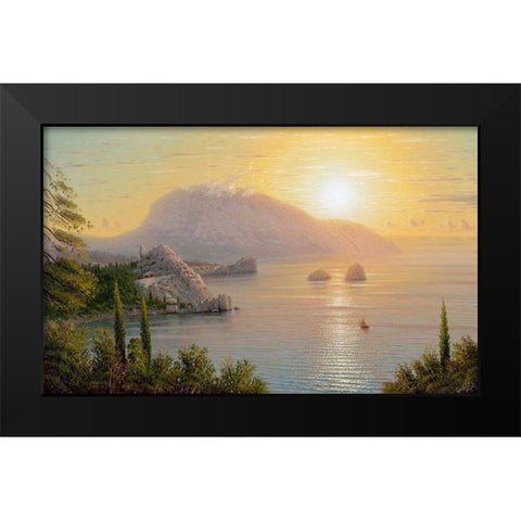 Gursuf Black Modern Wood Framed Art Print by Goryachev, Alexander