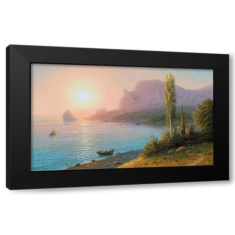 Quiet evening Black Modern Wood Framed Art Print by Goryachev, Alexander