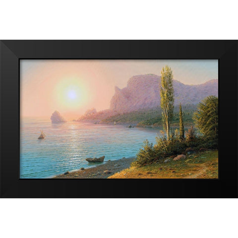 Quiet evening Black Modern Wood Framed Art Print by Goryachev, Alexander