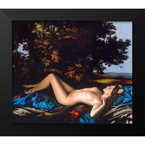 Dream Black Modern Wood Framed Art Print by Golovin, Konstantin