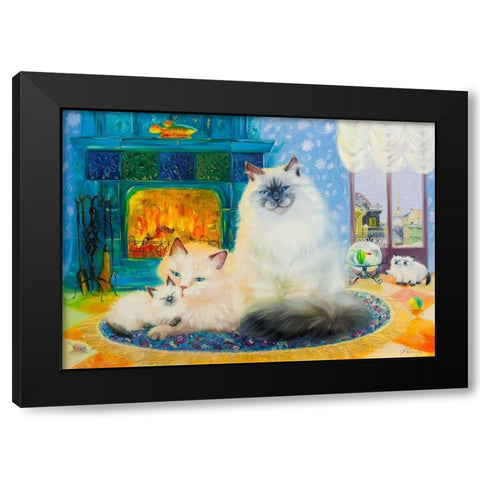 Petersburg evening Black Modern Wood Framed Art Print by Kotinova, Galina