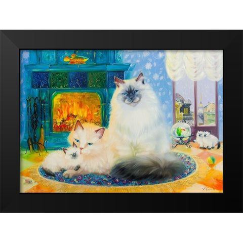 Petersburg evening Black Modern Wood Framed Art Print by Kotinova, Galina