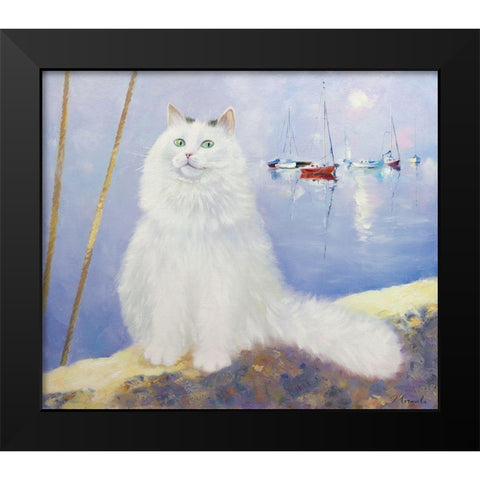 White Nights Black Modern Wood Framed Art Print by Kotinova, Galina