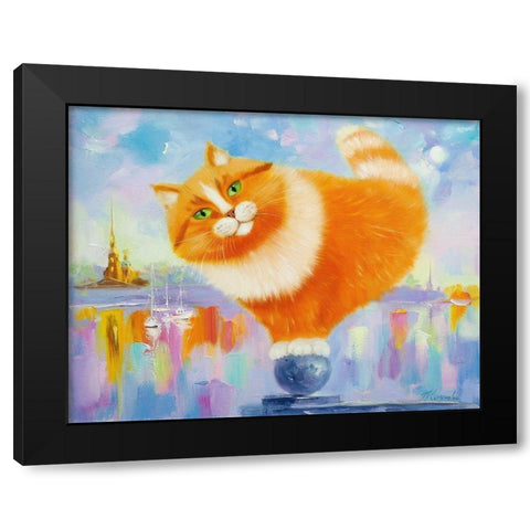 Ginger on the arrow of Vasilievsky island Black Modern Wood Framed Art Print with Double Matting by Kotinova, Galina