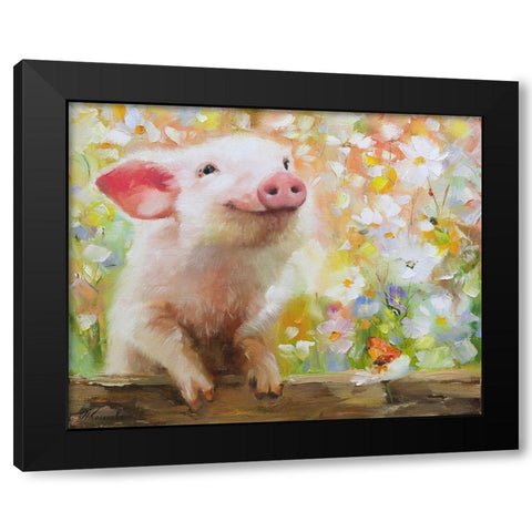 My name is Boris Black Modern Wood Framed Art Print by Kotinova, Galina