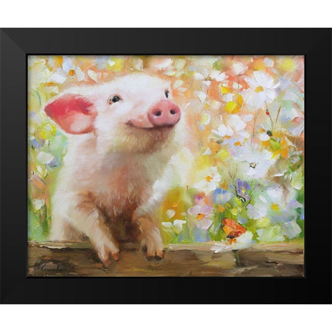 My name is Boris Black Modern Wood Framed Art Print by Kotinova, Galina