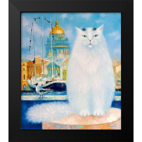 Petersburg morning Black Modern Wood Framed Art Print by Kotinova, Galina