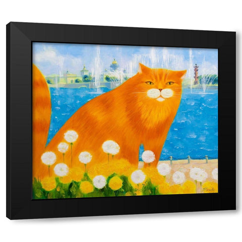 Ginger and dandelions Black Modern Wood Framed Art Print by Kotinova, Galina