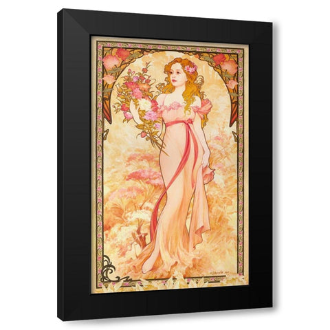Flower nymph Black Modern Wood Framed Art Print by Kovalev, Vladimir