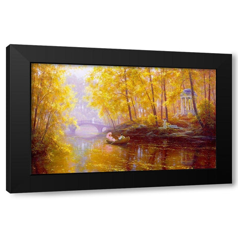 Autumn Black Modern Wood Framed Art Print with Double Matting by Kovalev, Vladimir