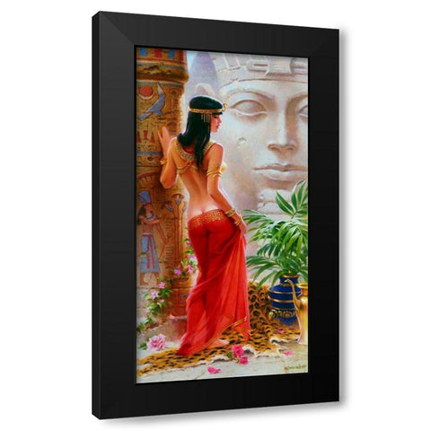 Egypt morning Black Modern Wood Framed Art Print with Double Matting by Kovalev, Vladimir