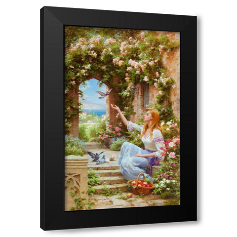 Good day Black Modern Wood Framed Art Print by Kovalev, Vladimir