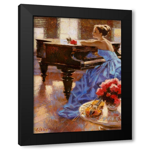 Melodies of the morning Black Modern Wood Framed Art Print by Lashkevich, Alexey