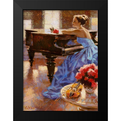 Melodies of the morning Black Modern Wood Framed Art Print by Lashkevich, Alexey
