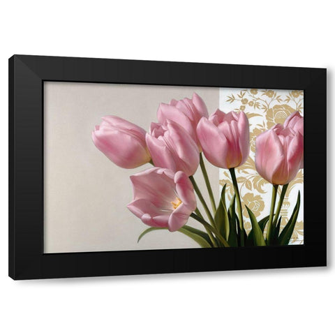 Gentle wishes Black Modern Wood Framed Art Print with Double Matting by Levashov, Igor