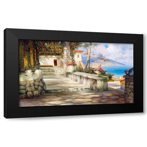 Italian landscape Black Modern Wood Framed Art Print with Double Matting by Milyukov, Alexey