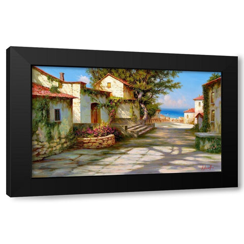 Road to the sea Black Modern Wood Framed Art Print with Double Matting by Milyukov, Alexey