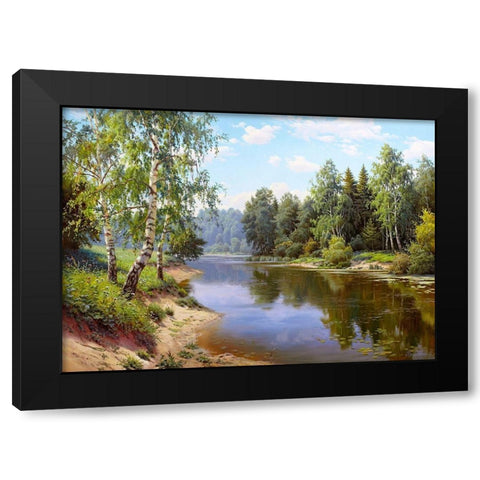 Summer afternoon Black Modern Wood Framed Art Print with Double Matting by Prishchepa, Igor