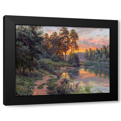 Colors of the evening Black Modern Wood Framed Art Print by Prishchepa, Igor