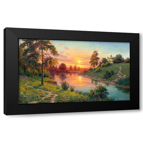 Silence  Black Modern Wood Framed Art Print with Double Matting by Prishchepa, Igor