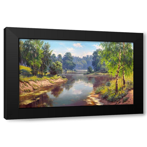 Forest freshness Black Modern Wood Framed Art Print by Prishchepa, Igor