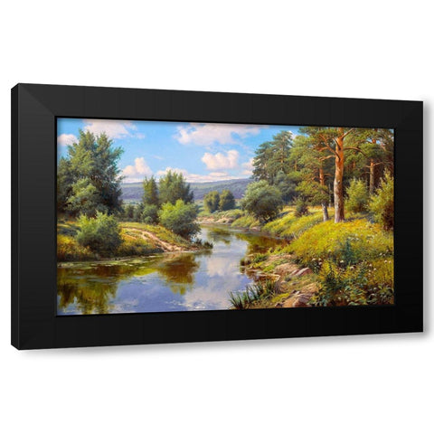 Hot afternoon Black Modern Wood Framed Art Print with Double Matting by Prishchepa, Igor