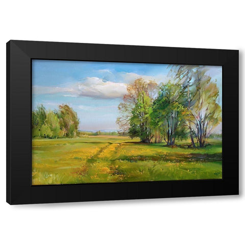 May wind Black Modern Wood Framed Art Print by Romanov, Roman