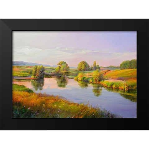 Lets take some rest Black Modern Wood Framed Art Print by Romanov, Roman