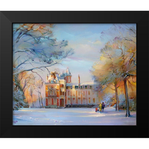 Saint Jean de Braye Black Modern Wood Framed Art Print by Romanov, Roman