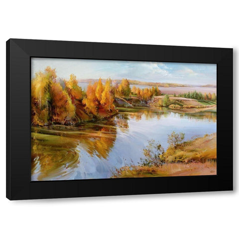 Autumn palette Black Modern Wood Framed Art Print with Double Matting by Romanov, Roman
