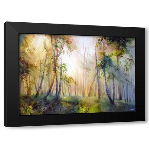 Forest tale Black Modern Wood Framed Art Print with Double Matting by Romanov, Roman