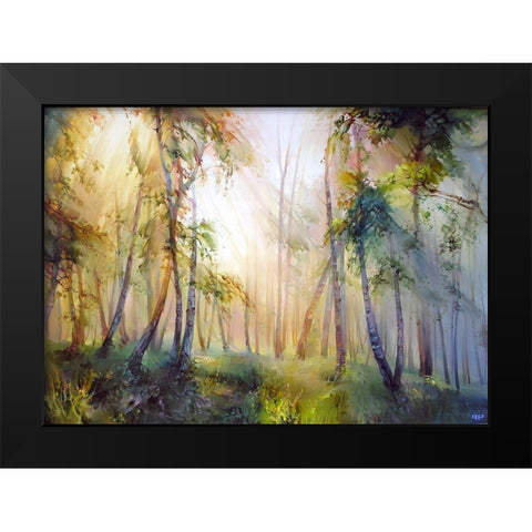 Forest tale Black Modern Wood Framed Art Print by Romanov, Roman