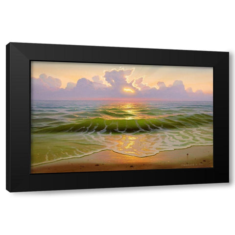 Mysterious sunset Black Modern Wood Framed Art Print with Double Matting by Stepanov, Alexander